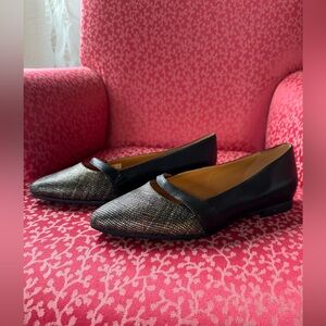Ecco Akita Flats, Black & Multi Metallic, Size 40